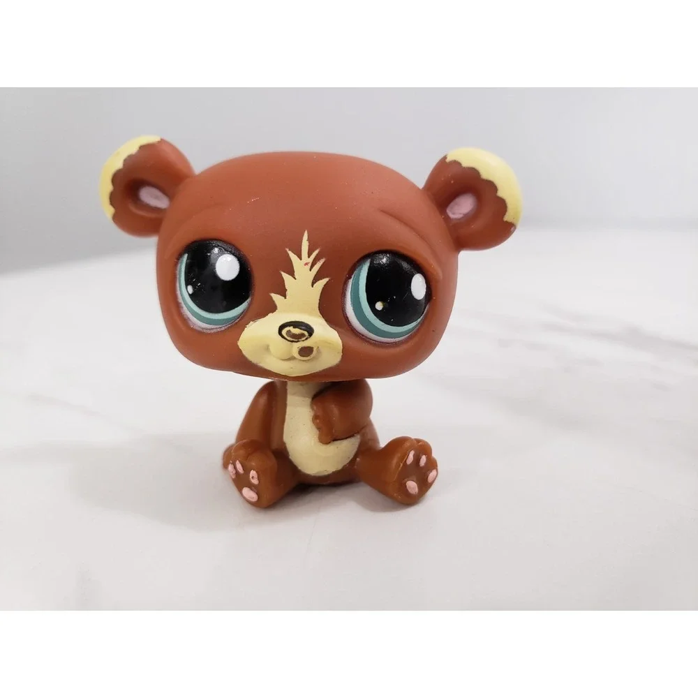 Authentic Littlest Pet Shop #1075 Brown Bear Original Hasbro LPS - Picture 1 of 6